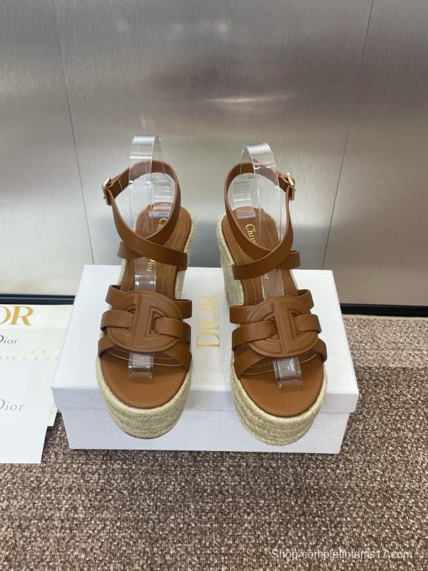 Dior D-Club Jelly Color Hollow Layered Cross Strap Platform High Heel Women's Shoes - KFY00290