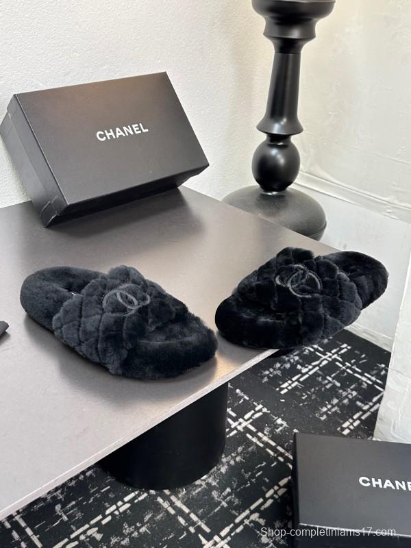 Chanel 2025 SS Fashion Fur Slippers - LY00250