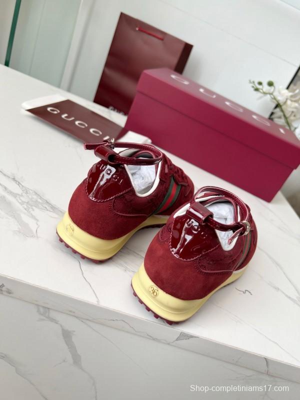 Gucci Women's Casual Shoes with GG Supreme Print and Metal Horsebit Detail - AS00330