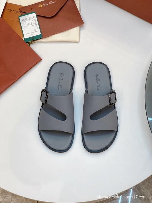 Loro Piana 2025 SS Men's Spring Summer Slippers with High-Quality Stitching and Comfortable Sole - AS00250
