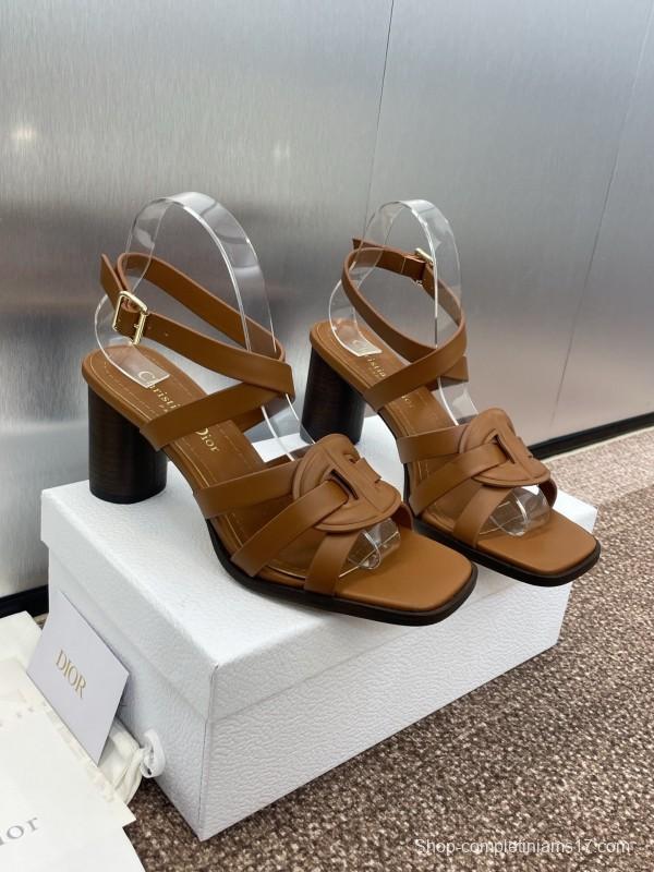 Dior D-Club Jelly Color Hollow Layered Cross Strap High Heel Women Shoes - KFY00290