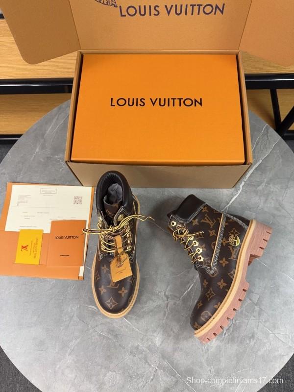 Timberland x LV Monogram Ankle Boots Waterproof Suede - LY00380