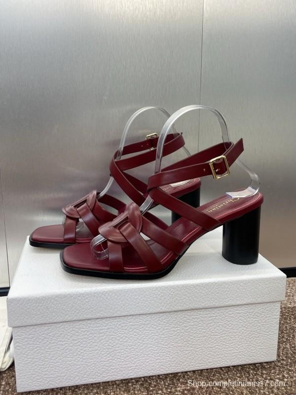 Dior D-Club Jelly Color Hollow Layered Cross Strap High Heel Women Shoes - KFY00290