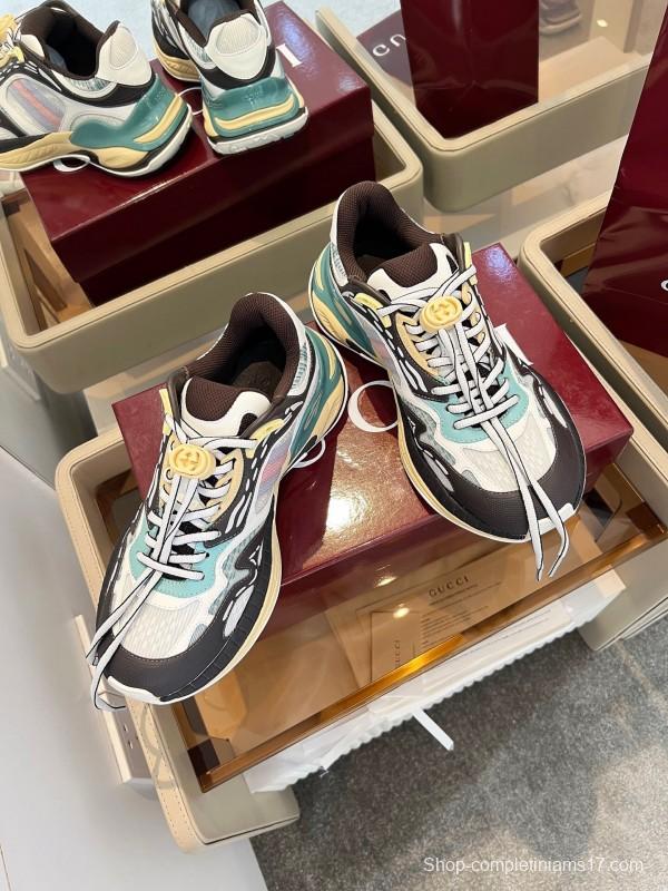 Gucci 2025/SS Series 2.0 Sneakers with Retro-Futuristic Design and Reflective Stripes - LY00460