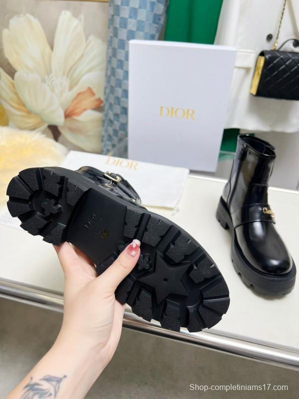 Dior 2025/SS New Autumn Winter British Style Brogue Thick Sole Martin Boots - LY00330