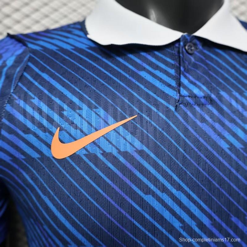 Player Version 2025 France Home Navy Blue Jersey