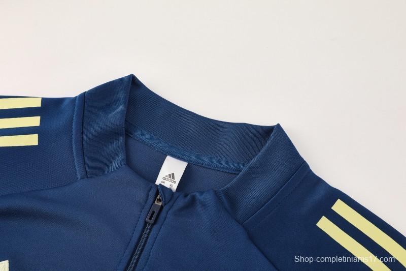 25/26  Adidas Navy Blue Full zipper Jacket Tracksuit+ long pants