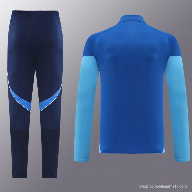 25/26  Adidas Royal Blue/Sky Blue Full zipper Jacket Tracksuit+ long pants