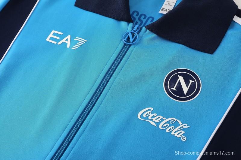 25/26 SSC Napoli Sky Blue Full zipper Jacket Tracksuit+ long pants