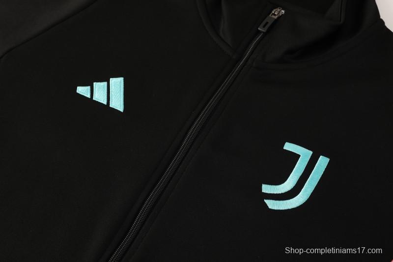25/26  Juventus Black  Full zipper Jacket Tracksuit+ long pants