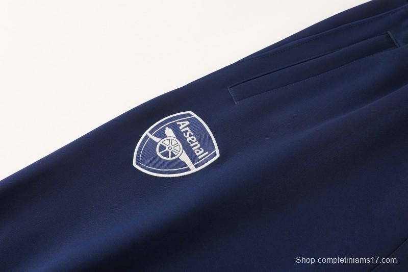 25/26 Arsenal  Navy Blue  Full zipper Jacket Tracksuit+ long pants