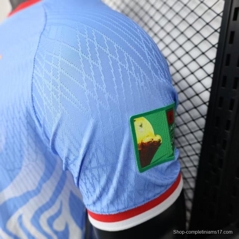 Player Version 2026 DR Congo Home Sky Blue Flame Jersey