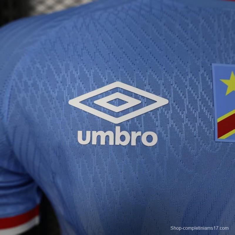 Player Version 2026 DR Congo Home Sky Blue Flame Jersey