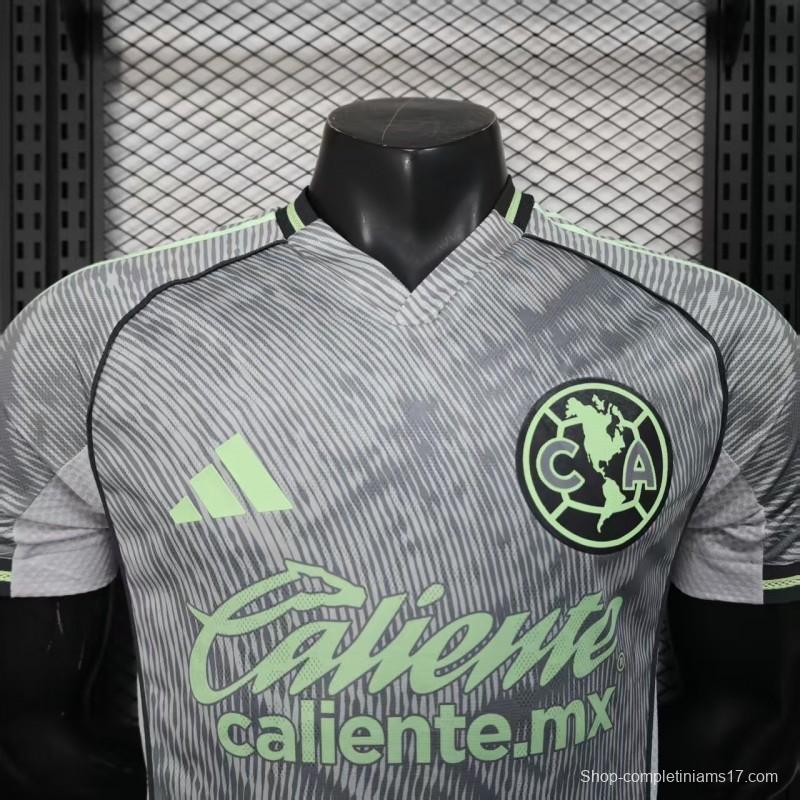 25/26 Player Version  Club América Third Gray Neon Green Jersey
