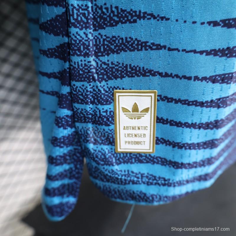 2026 Player Version Colombia Blue with Wavy Zigzag Pattern Jersey