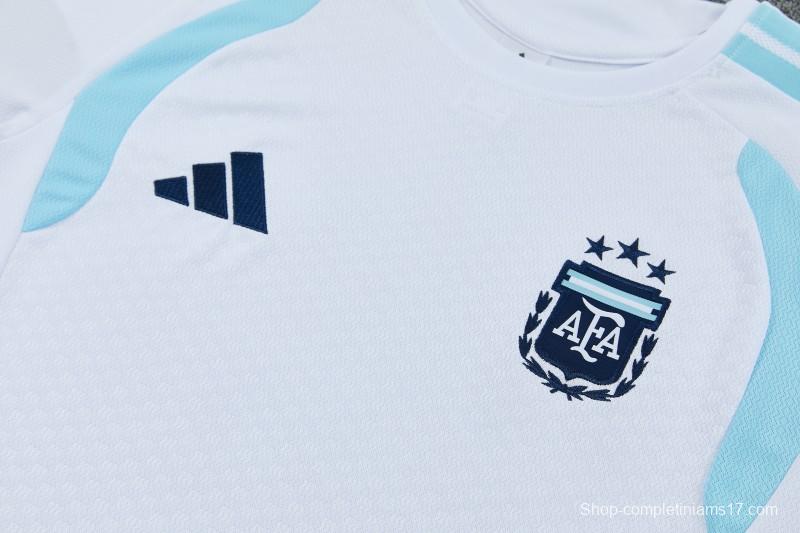 26/27 Argentina White Short Sleeve+Soccer Shorts