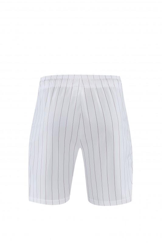26/27 Arsenal  White Pinstripe Short Sleeve+Soccer Shorts