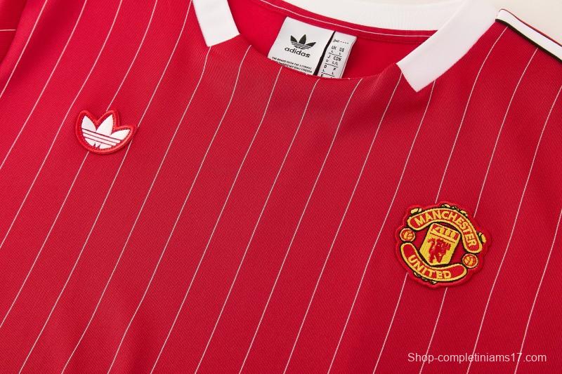 26/27  Manchester United Red Short Sleeve+Soccer Shorts