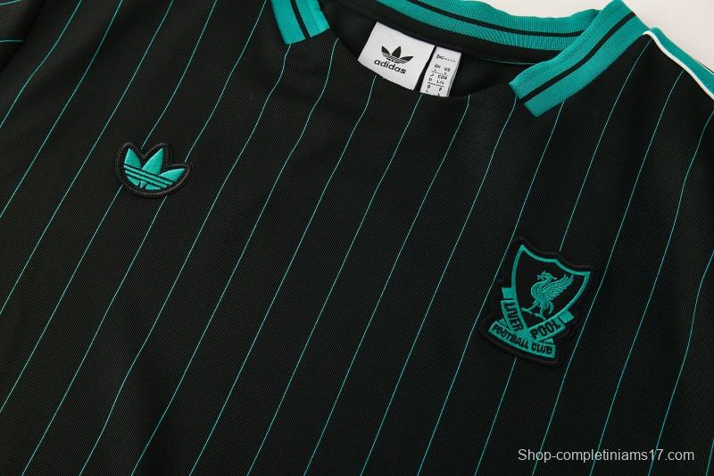 26/27  Liverpool  Black Short Sleeve+Soccer Shorts
