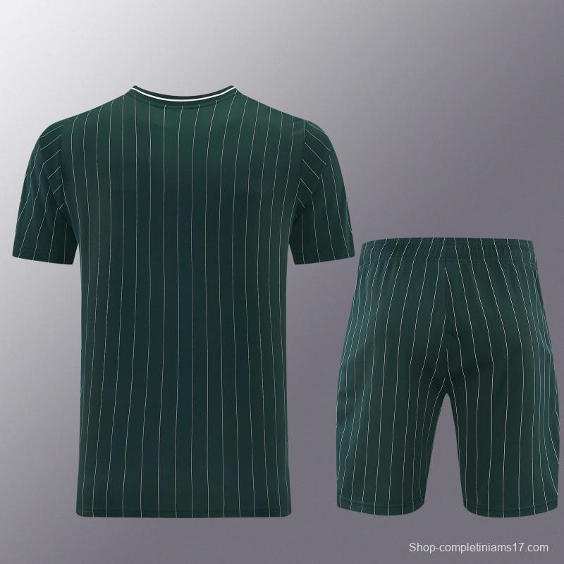 26/27 Juventus Navy Green Short Sleeve+Soccer Shorts