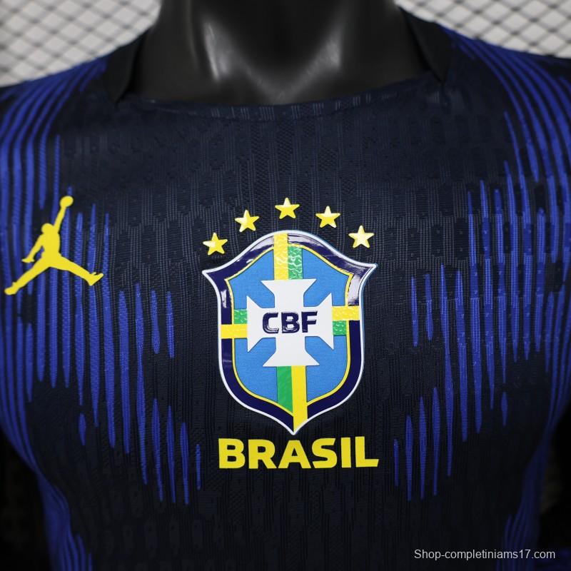 Player Version 26/27 Brazil Navy Blue Special Edition Long Sleeve Jersey