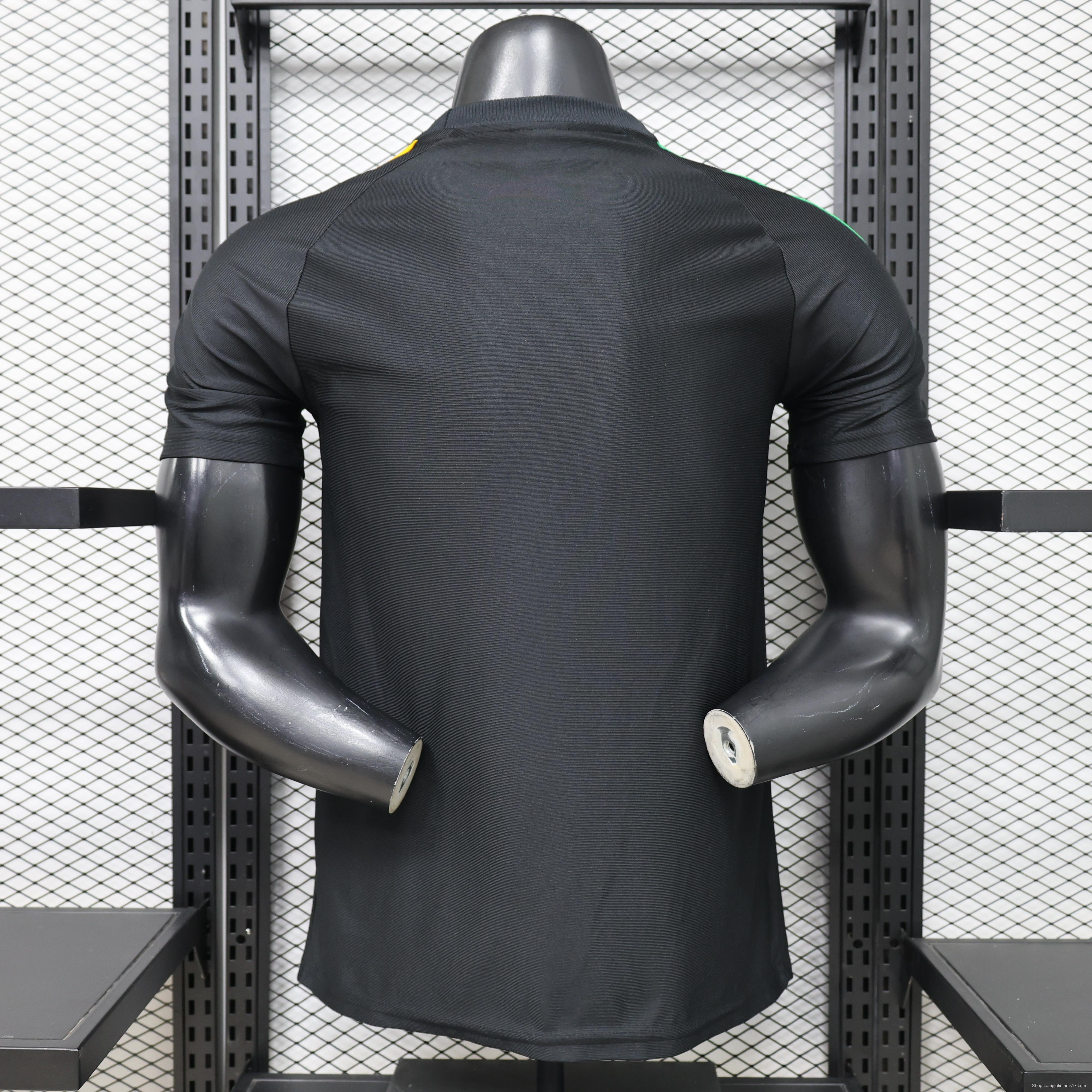 Player Version 26/27 Celtic Black with Asymmetric Yellow & Green Stripe Jersey