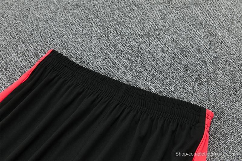 26/27 Brazil Black & Red Half Zipper Jacket Tracksuit + Long Pants