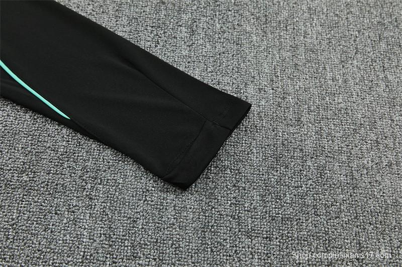 2026 Brazil Black & Yellow Half Zipper Jacket Tracksuit + Long Pants