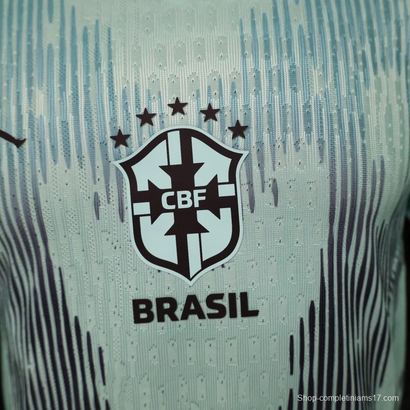 Player Version 26/27 Brazil Mint Green & Black Pattern Special Edition Jersey