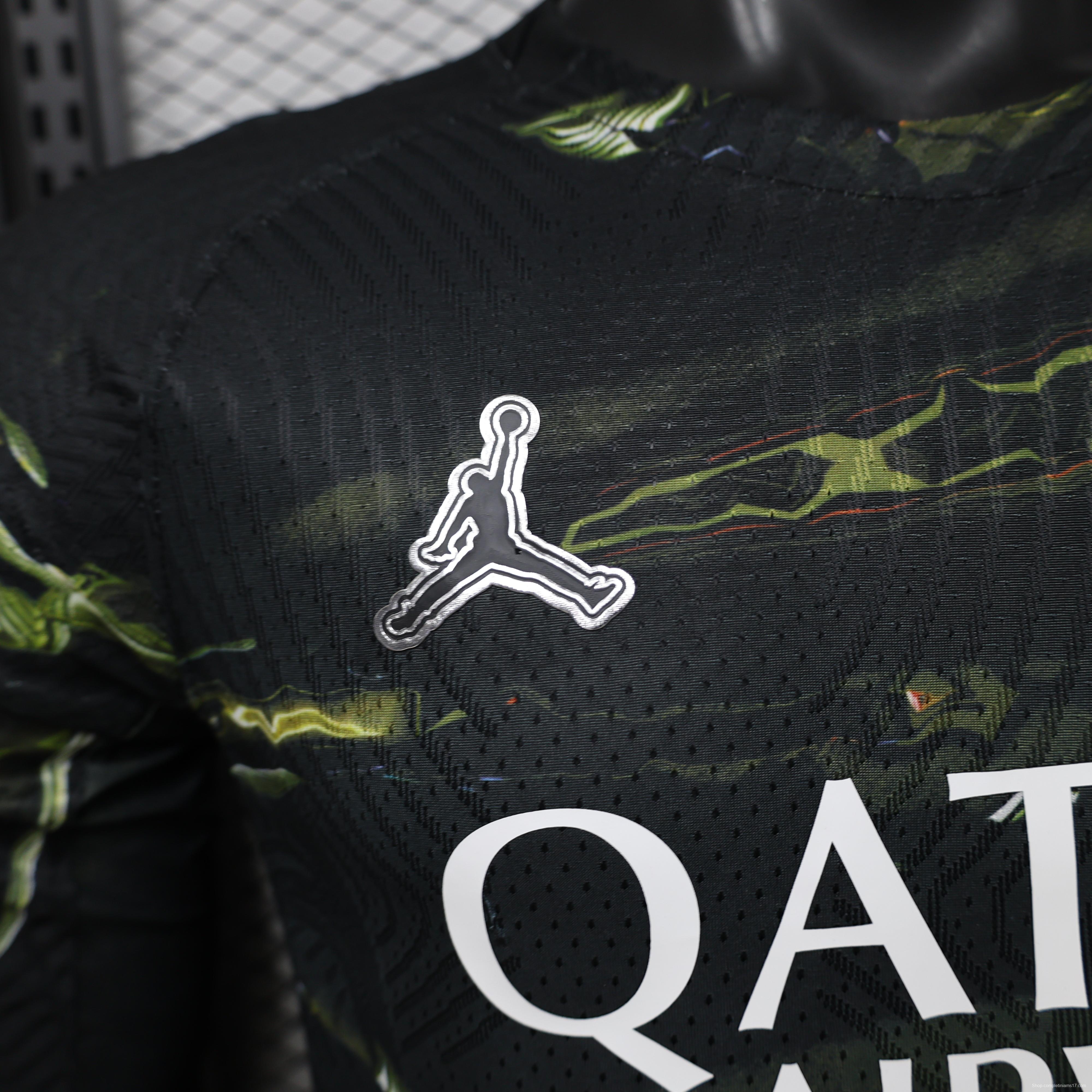 Player Version 26/27 Paris Saint-Germain Fourth Black & Gold/Green Lava Print Long Sleeve Special Edition Jersey