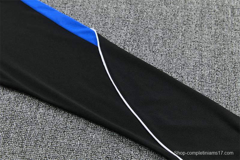2026 Atletico Madrid Black Half Zipper Jacket Tracksuit + Long Pants