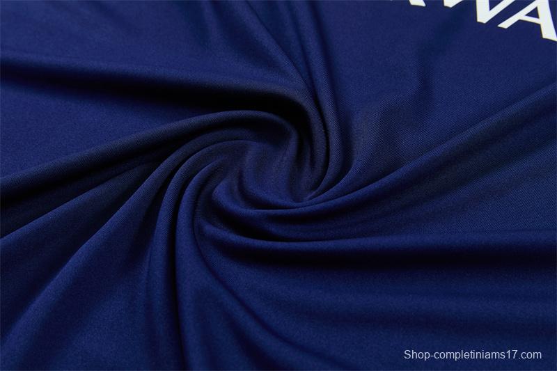 2026 Inter Milan Dark Navy Blue Half Zipper Jacket Tracksuit + Long Pants