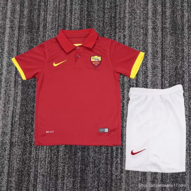Retro Kids 14/15 AS Roma Maroon Home Jersey