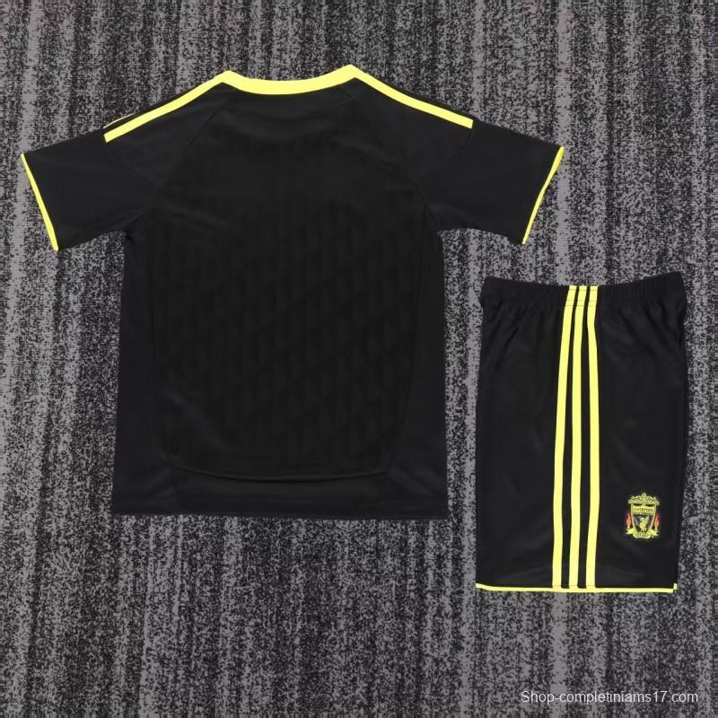 Retro 2010/11 Kids Liverpool Black & Yellow Away Jersey