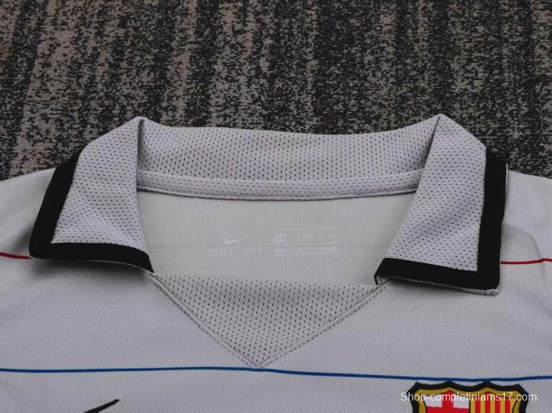 Retro Kids 03/04 FC Barcelona Away Grey Jersey