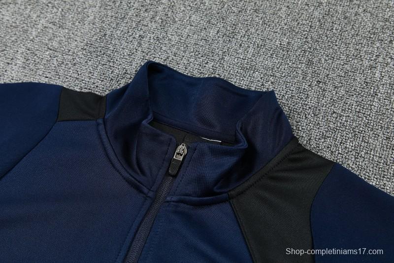 26/27 Inter Milan Navy Blue & Black Full Zipper Jacket Tracksuit + Long Pants