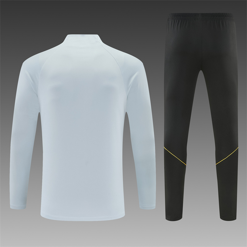 Player Version 26/27  Barcelona Light GreyHalf Zipper Jacket+Long Pants