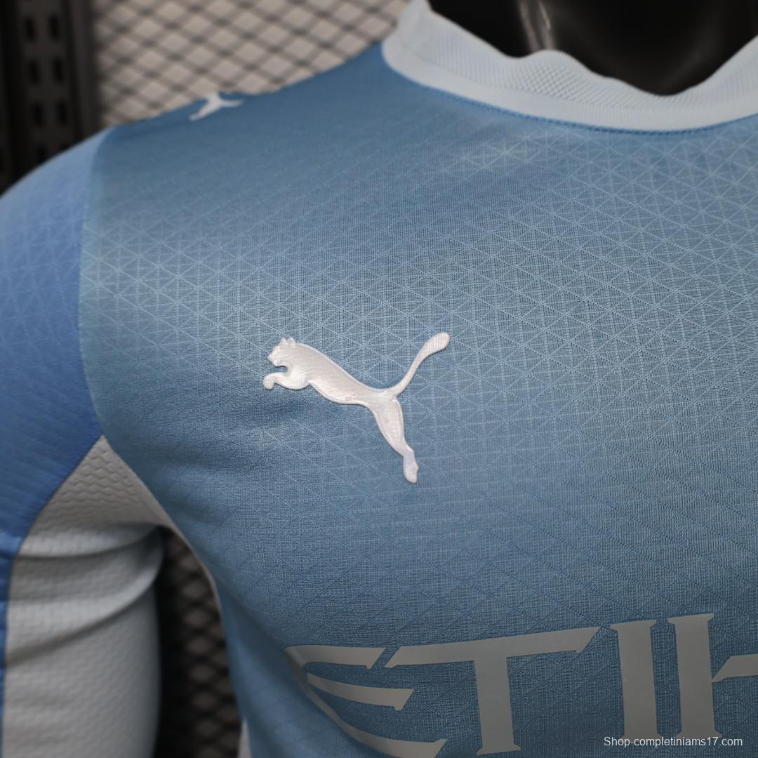 Player Version 26/27 Manchester City Sky Blue with White  Long Sleeve Jersey
