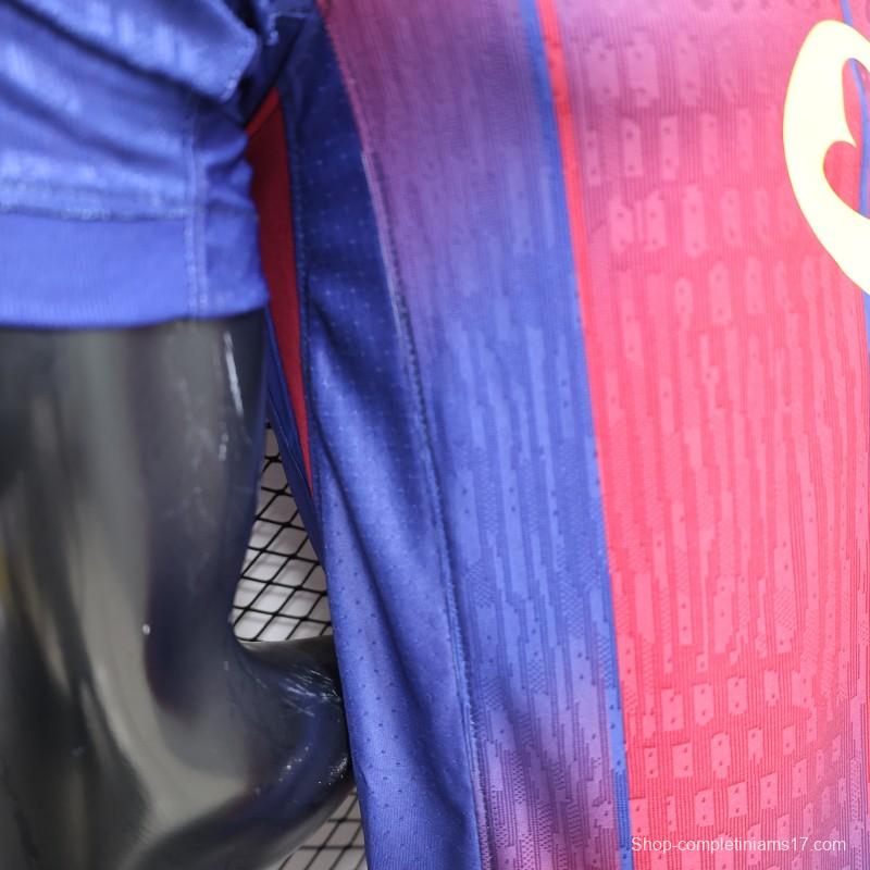 Player Version 25/26 FC Barcelona Royal Blue & Garnet Red  Special Edition Jersey