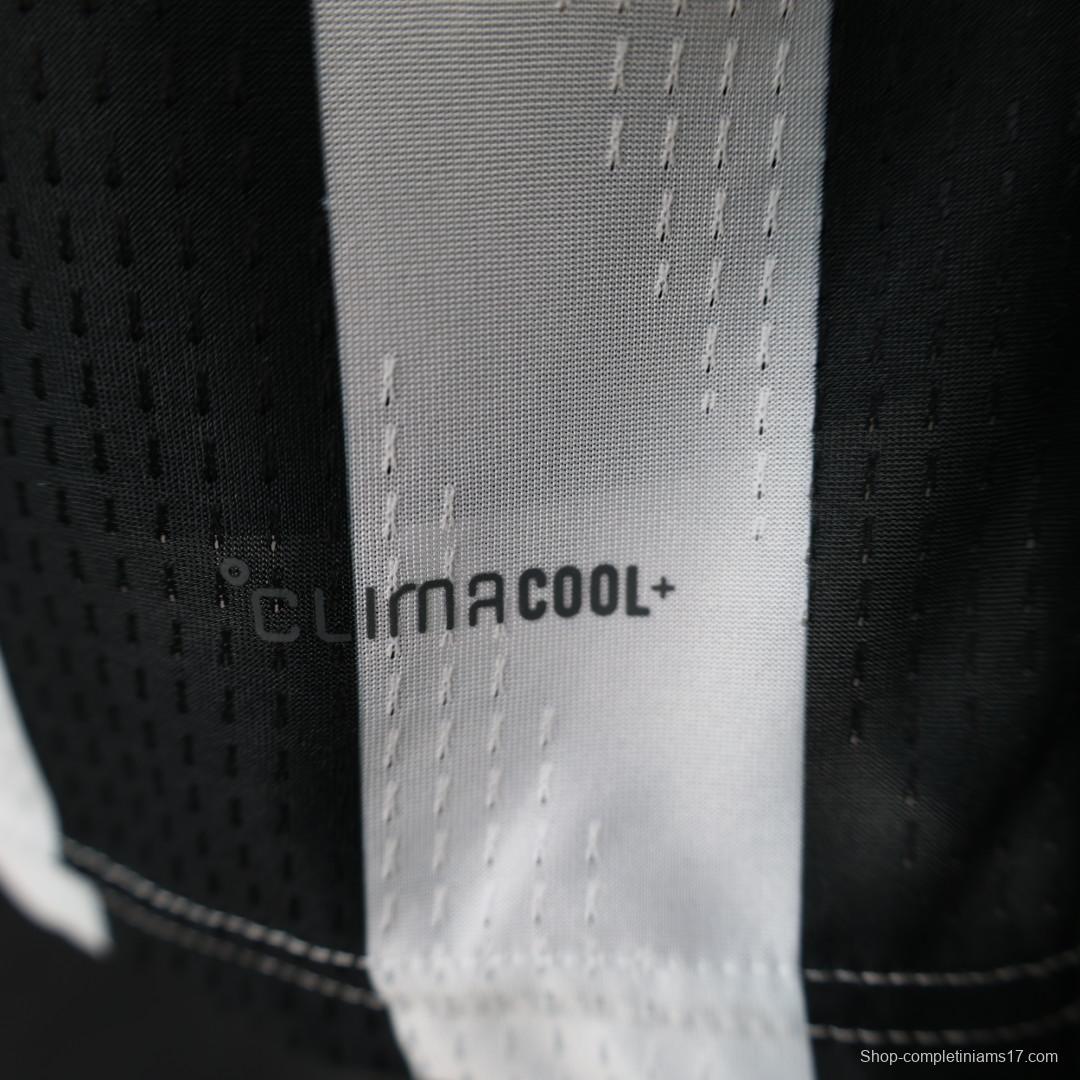 Player Version 26/27 Juventus Black & White Stripe Gold Detail Home Jersey