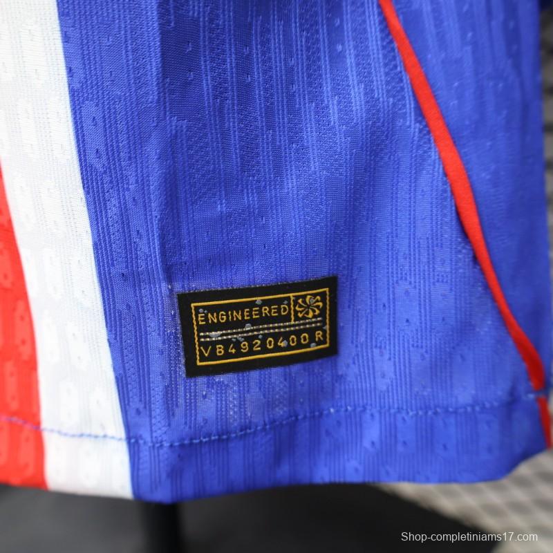 Player Version 26/27 PSG Blue & Red Stripe Long Sleeve Home Jersey
