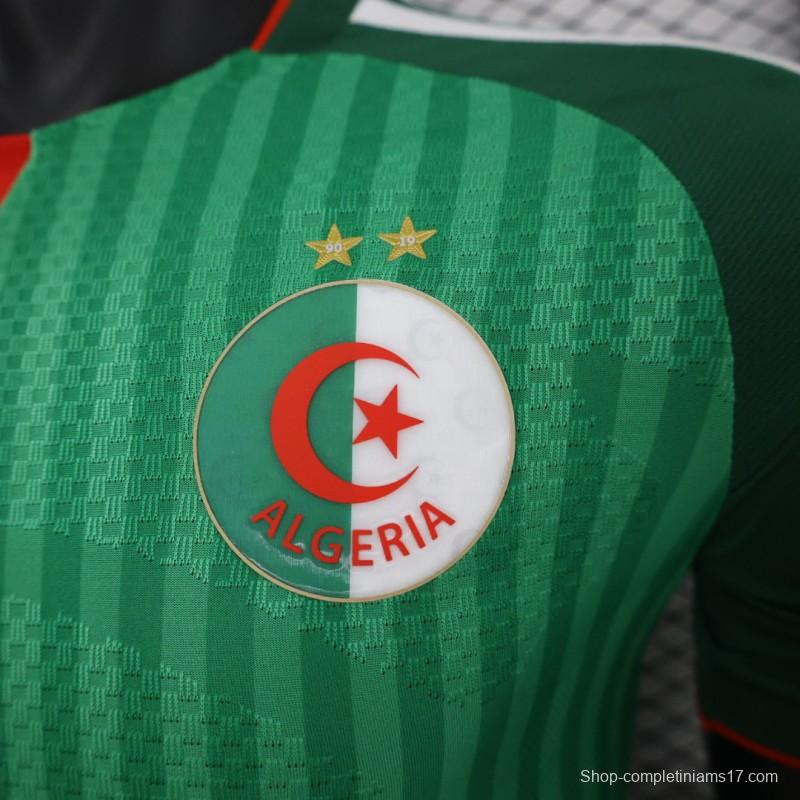 Player Version 26/27  Algeria Green Stripe V-Neck Special Edition Jersey