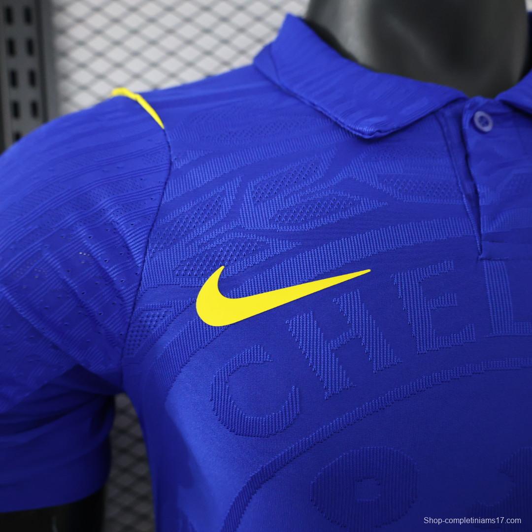 layer Version 26/27 Chelsea FC Royal Blue Polo Collar Home Jersey