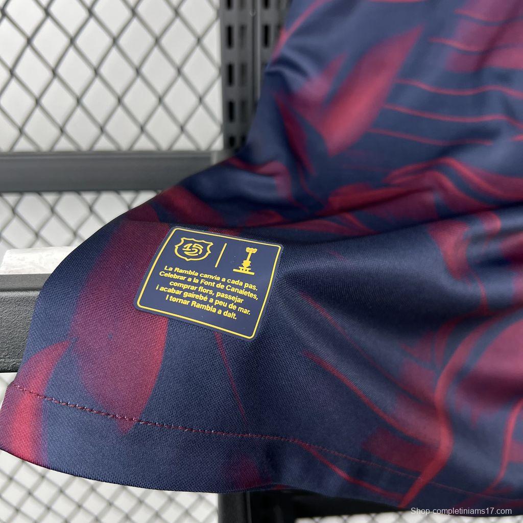 26/27 Barcelona Special Abstract Red & Blue "Barça" Script Jersey