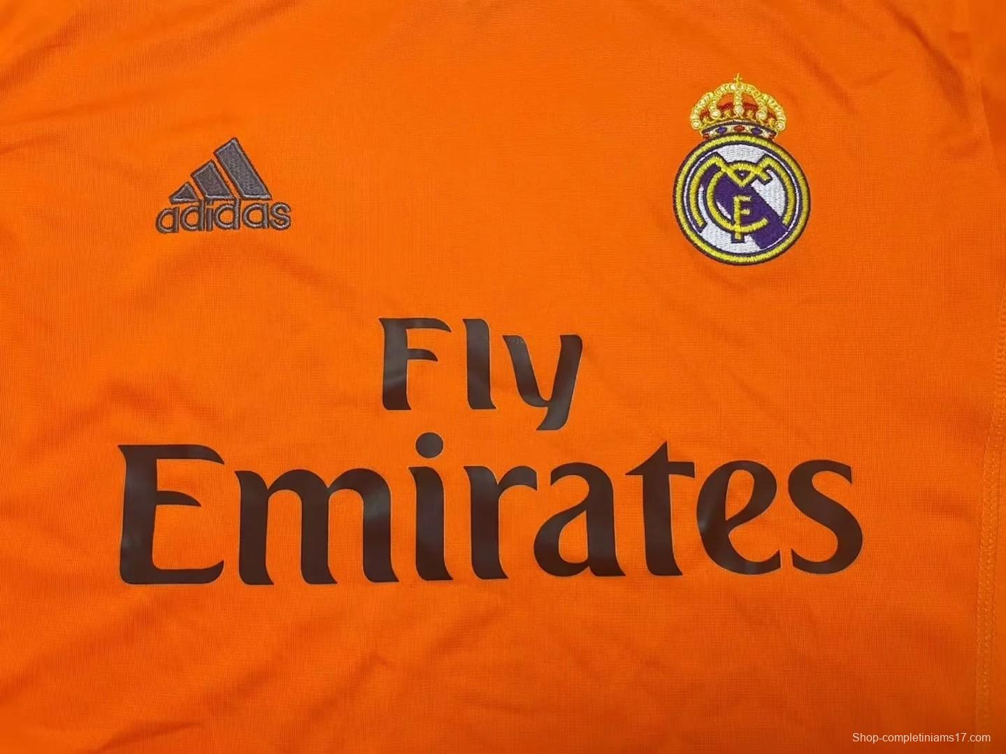 Retro 13/14 Real Madrid Third Orange Jersey Worn By Ronaldo