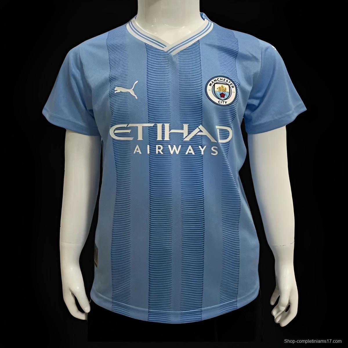 Player Version 23/24 Kids Manchester City Home Jersey