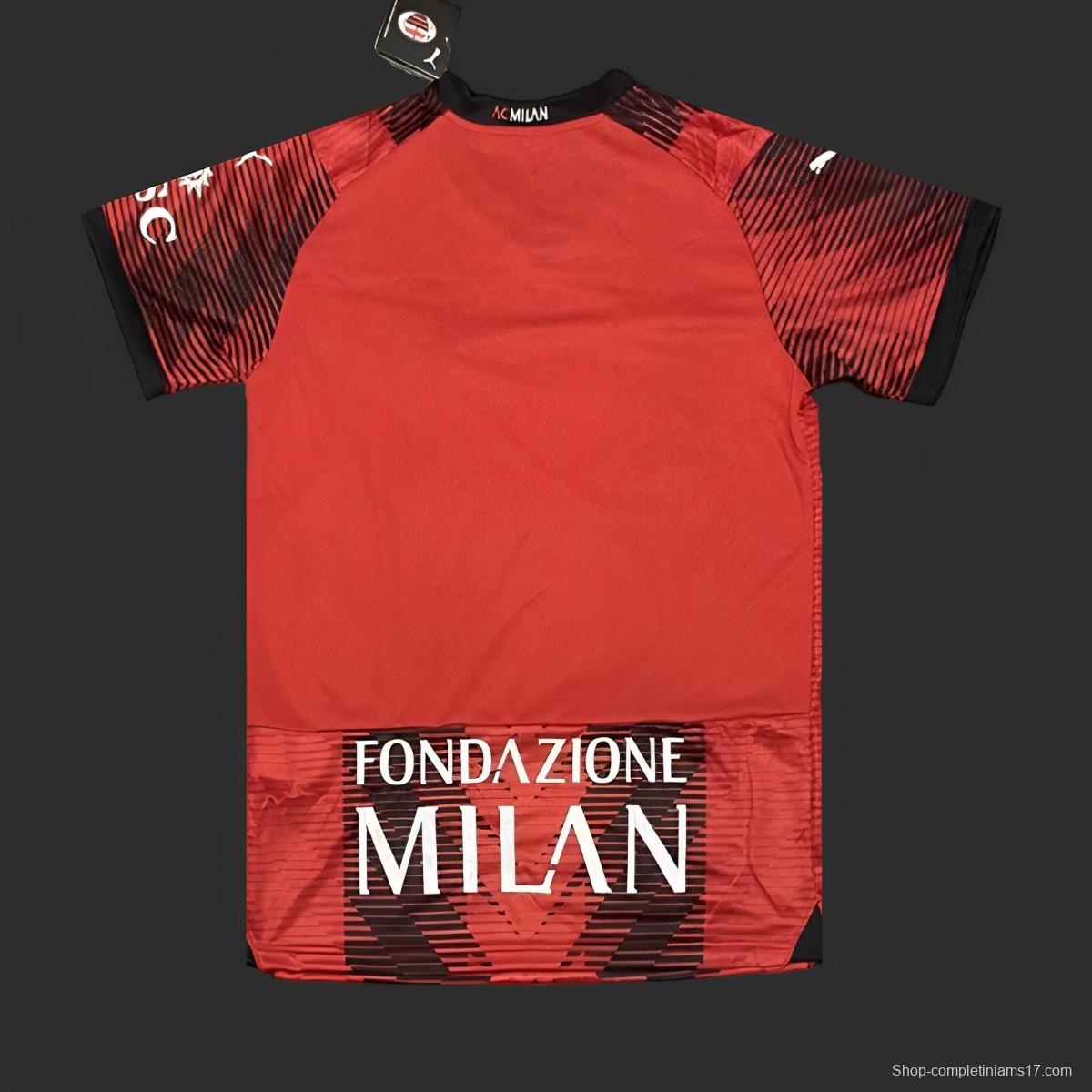 23/24 AC Milan Home Champion League Jersey