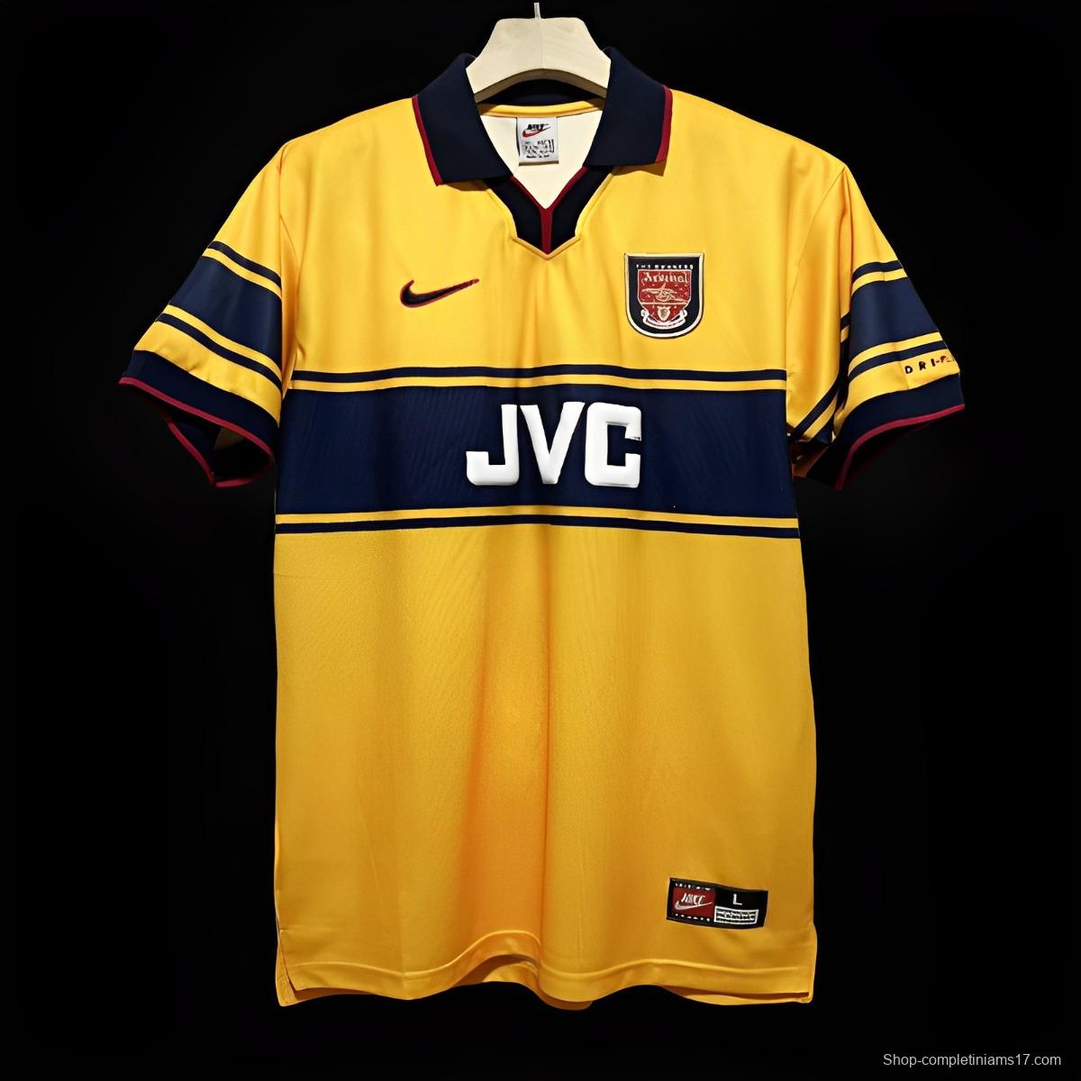 Retro 97/99 Arsenal Away Yellow Jersey