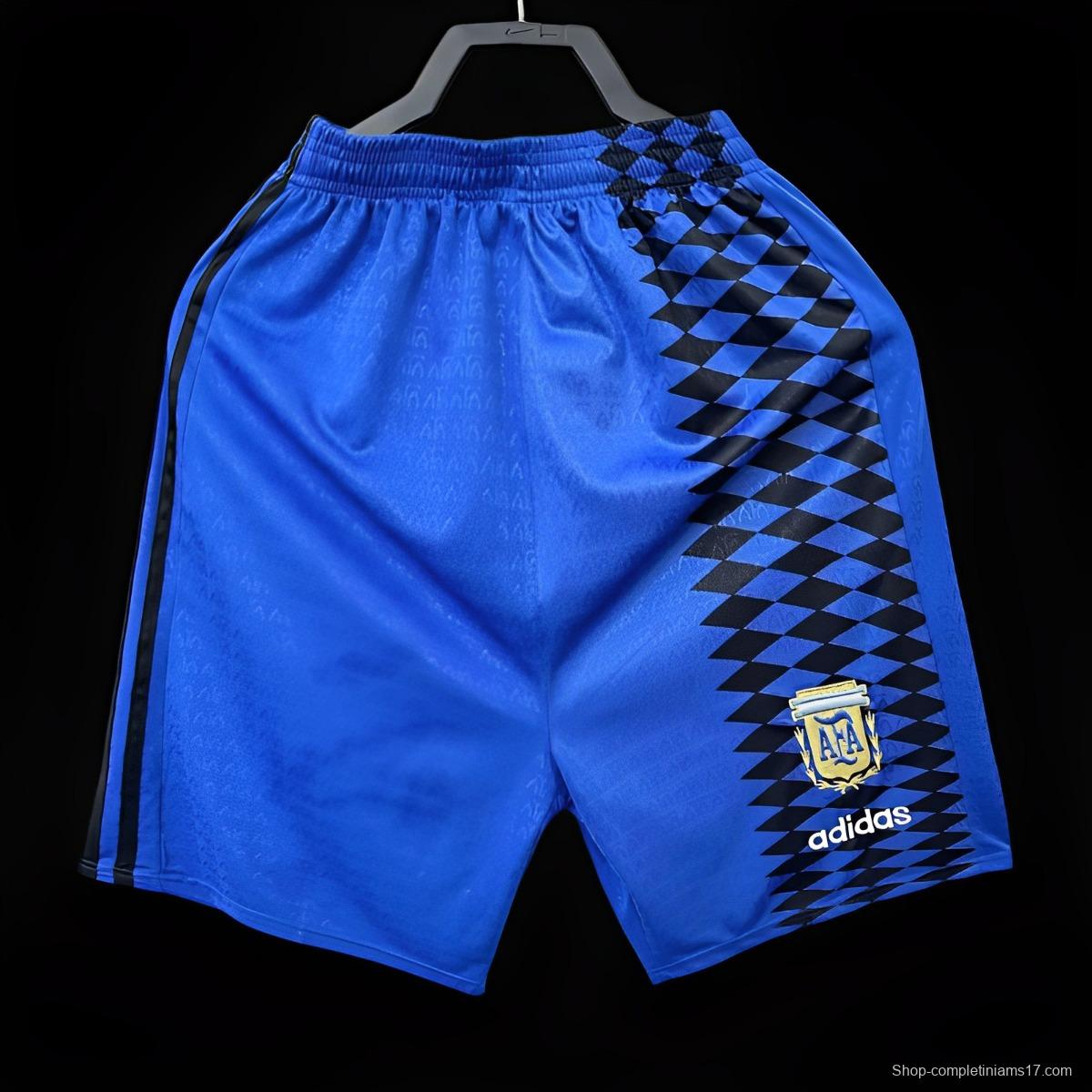 Retro 1994 Argentina Away Blue Shorts
