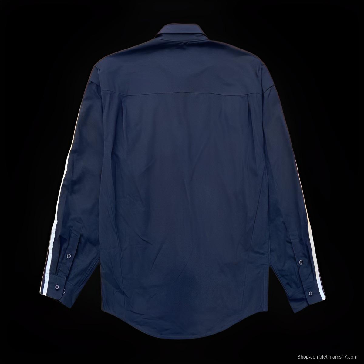 23/24 Manchester United xBalenciaga Navy Long Sleeve Shirt